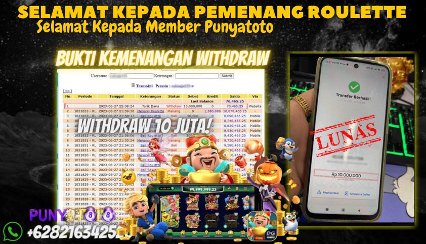 Bukti JP Casino Punyatoto - Judi Roulette Online