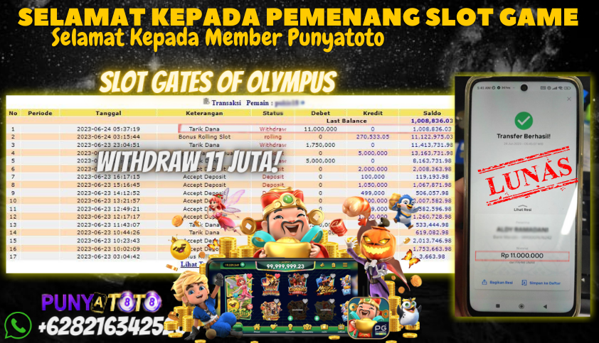 Bukti JP Slot Pragmatic Play Punyatoto - Gates of Olympus