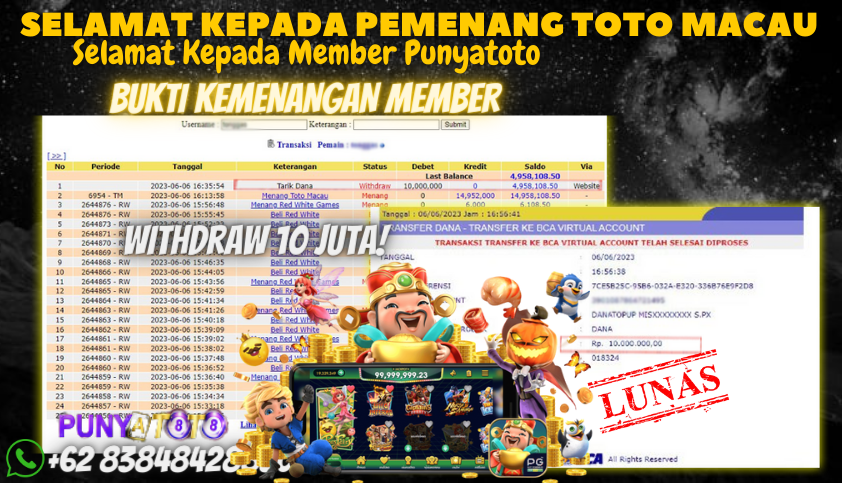 Bukti JP Togel Online Punyatoto - Toto Macau