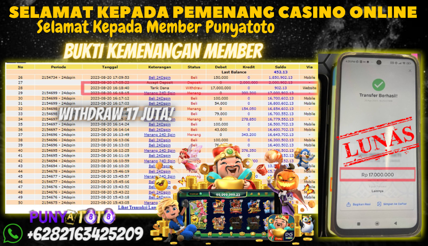 Bukti JP Live Casino - 24D Spin