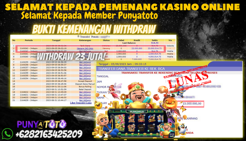 Bukti JP Live Casino - 24D Spin